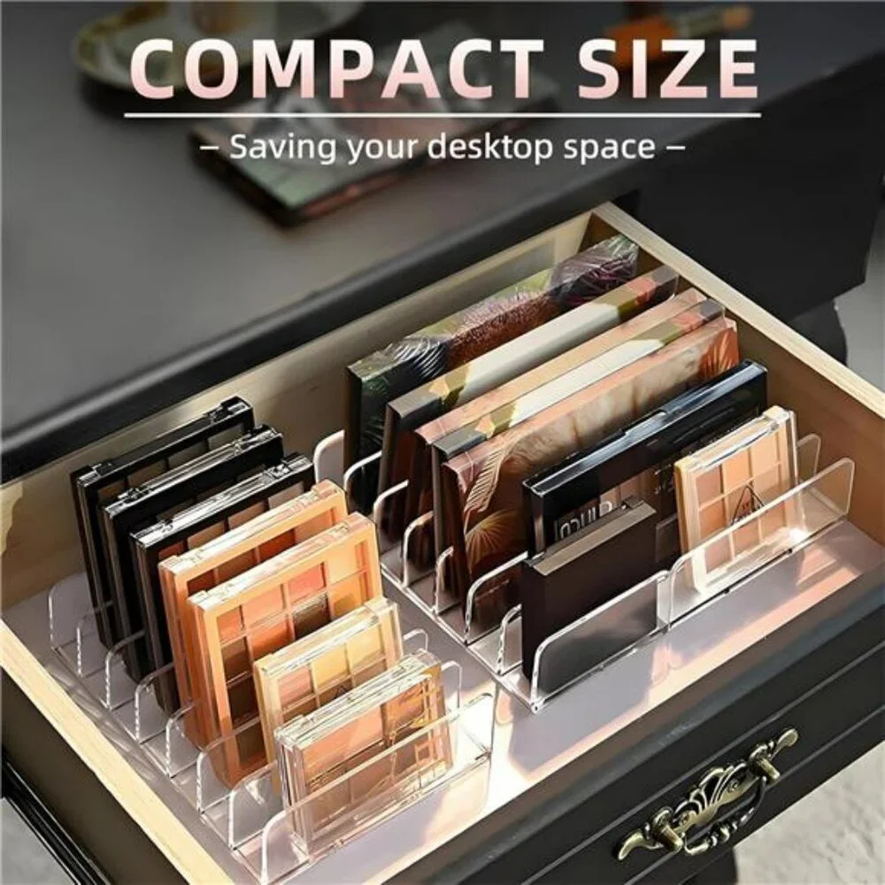 Clear Acrylic Eyeshadow Palette Organizer Makeup Display Holder Set of 2